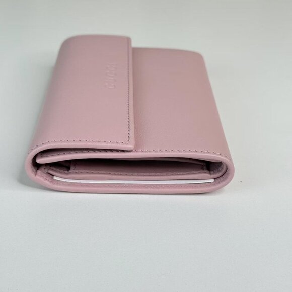 Gucci Pink Leather Small Wallet Elegant with Classic Logo Design Compact - Picture 5 of 8